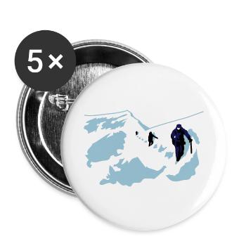 Escalade - Lot de 5 petits badges (25 mm) - blanc - Devant