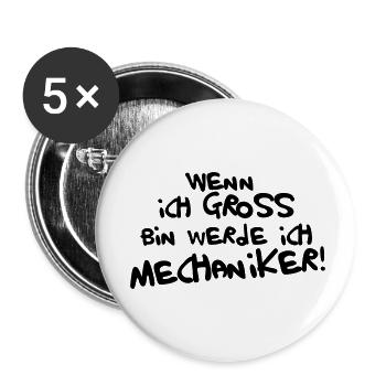 Ich werde Mechaniker! - Buttons klein 25 mm (5er Pack) - Weiß - Vorne