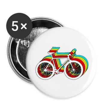 fahrrad - Buttons klein 25 mm (5er Pack) - Weiß - Vorne