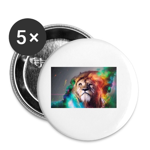 hjälte lion - Små knappar 25 mm (5-pack)