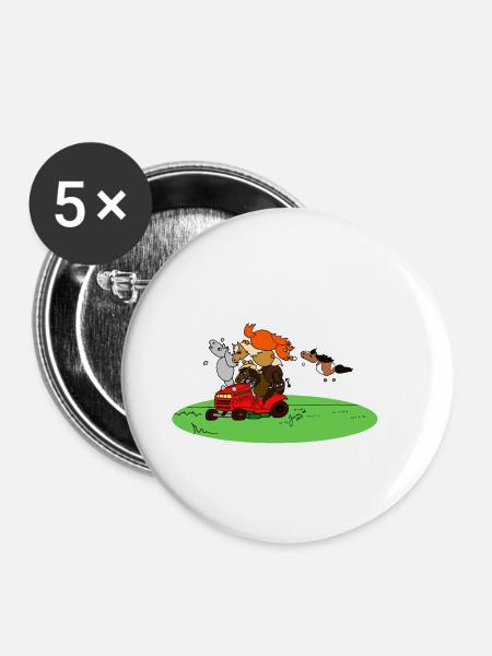 Cheffe on Tour - Buttons klein 25 mm (5er Pack) - Weiß