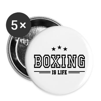 Boxen ist Leben 2 - Buttons klein 25 mm (5er Pack) - Weiß - Vorne
