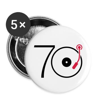 Music of the 70s - Buttons small 1''/25 mm (5-pack) - white - Front
