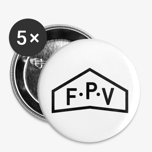FPV logo - Lot de 5 petits badges (25 mm)