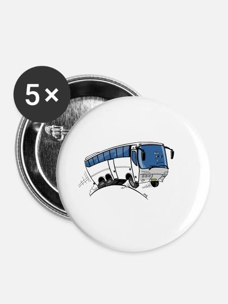 0710 Bus - Buttons klein 25 mm (5er Pack) - Weiß
