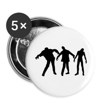zombies - Buttons small 1''/25 mm (5-pack) - white - Front