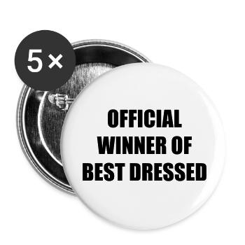 Official winner of - Buttons small 1''/25 mm (5-pack) - white - Front
