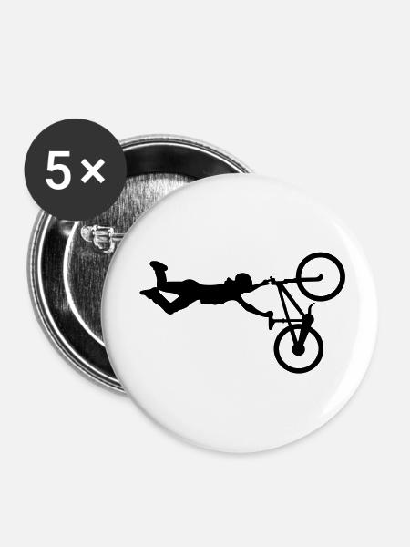 BMX # 2 - Buttons klein 25 mm (5er Pack) - Weiß