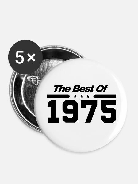 The best of 1975 - Buttons klein 25 mm (5er Pack) - Weiß