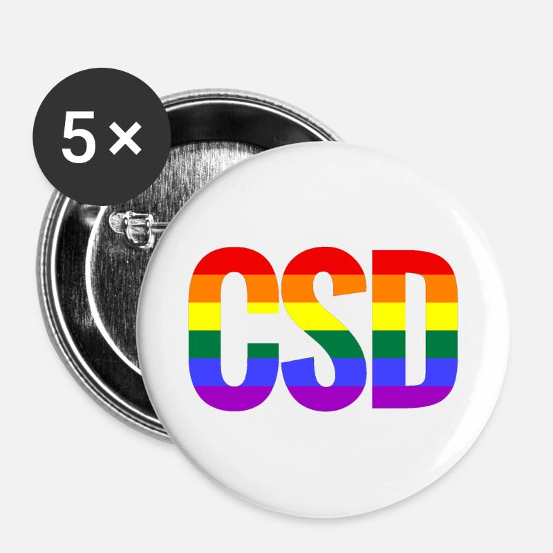 CSD - Buttons small 1''/25 mm (5-pack) - white