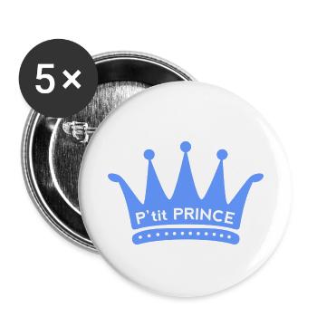 P'tit prince - Lot de 5 petits badges (25 mm) - blanc - Devant