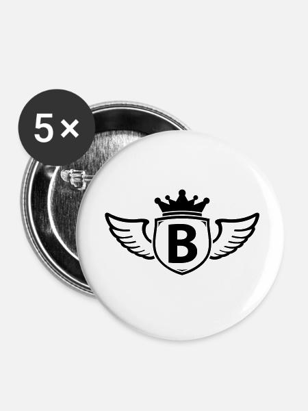 b - Buttons klein 25 mm (5er Pack) - Weiß