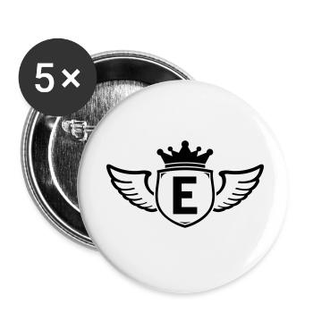 e - Buttons klein 25 mm (5er Pack) - Weiß - Vorne