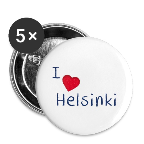 I Love Helsinki - Rintamerkit pienet 25 mm (5kpl pakkauksessa)
