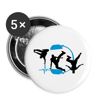 breakdancer - Buttons klein 25 mm (5er Pack) - Weiß - Vorne