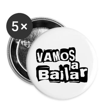 Vamos a bailar - Chemise de danse - Lot de 5 petits badges (25 mm) - blanc - Devant