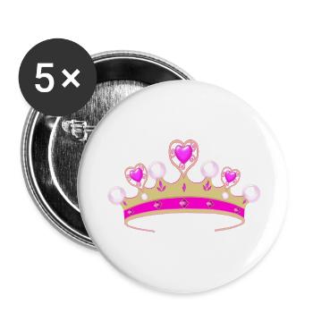 You are the princess! - Buttons small 1''/25 mm (5-pack) - white - Front