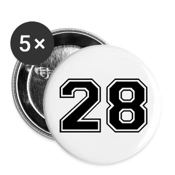 28 - Buttons small 1''/25 mm (5-pack) - white - Front