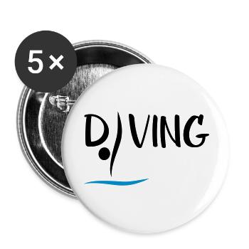 High diving - Buttons small 1''/25 mm (5-pack) - white - Front