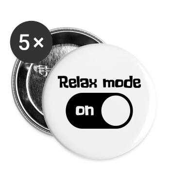 Relax mode on - Buttons small 1''/25 mm (5-pack) - white - Front