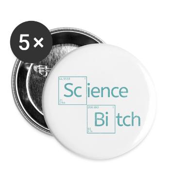 Wissenschaft Frauen Vintage - Buttons klein 25 mm (5er Pack) - Weiß - Vorne