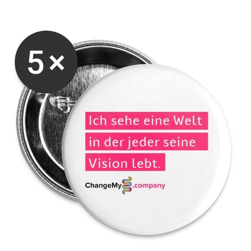 ChangeMy.Company Vision Branding - Buttons klein 25 mm (5er Pack)