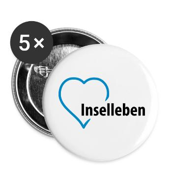 inselleben__f2 - Buttons small 1''/25 mm (5-pack) - white - Front