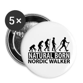 natural_born_nordic_walker__f1 - Buttons klein 25 mm (5er Pack) - Weiß - Vorne