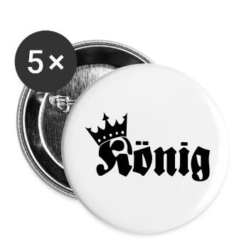 König - Buttons klein 25 mm (5er Pack) - Weiß - Vorne