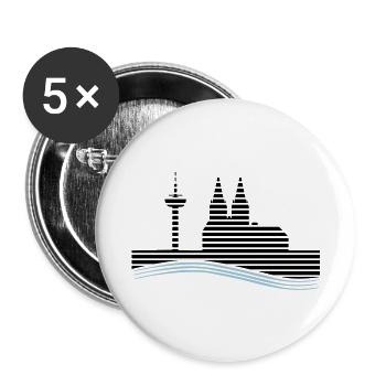 Cologne - Buttons small 1''/25 mm (5-pack) - white - Front