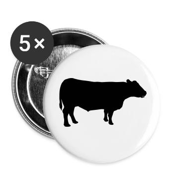 Beef - Buttons klein 25 mm (5er Pack) - Weiß - Vorne
