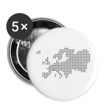 Marseille Nice Toulon Cannes - Lot de 5 petits badges (25 mm) - blanc - Devant