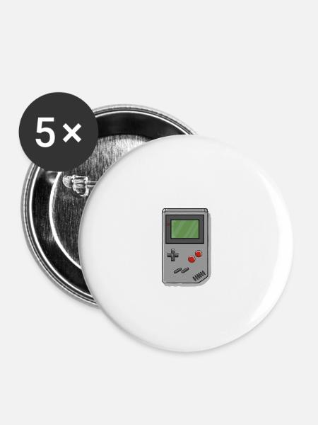 Spielkonsole - Buttons klein 25 mm (5er Pack) - Weiß