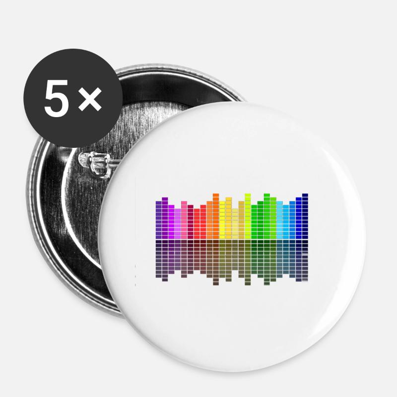 equalizer - Buttons small 1''/25 mm (5-pack) - white