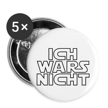 Ich war's nicht - Buttons klein 25 mm (5er Pack) - Weiß - Vorne