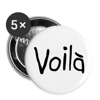 Sprüche - Buttons klein 25 mm (5er Pack) - Weiß - Vorne