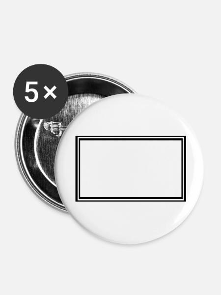 Rahmen für Bild_1_2 - Buttons klein 25 mm (5er Pack) - Weiß