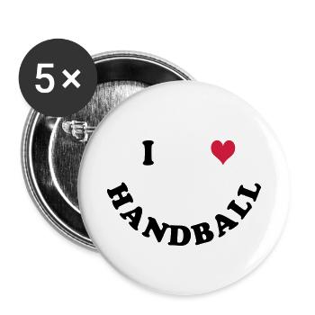 handball - Buttons small 1''/25 mm (5-pack) - white - Front