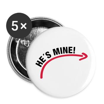 hes_mine_wq2 - Buttons klein 25 mm (5er Pack) - Weiß - Vorne