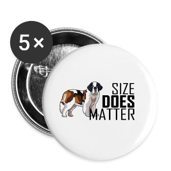 Funny St. Bernard dog shirt - Buttons small 1''/25 mm (5-pack) - white - Front
