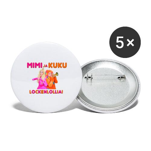 Mimi ja Kuku Lockenlollia - Rintamerkit pienet 25 mm (5kpl pakkauksessa)