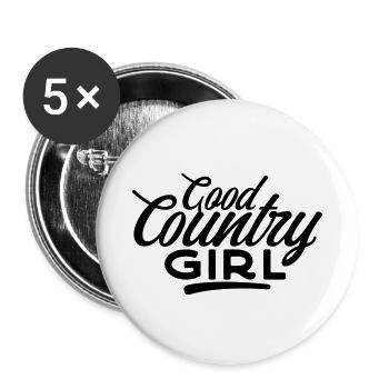 Good girl typography - Buttons small 1''/25 mm (5-pack) - white - Front