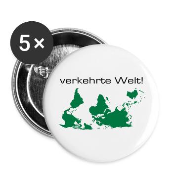 verkehrte welt - Buttons klein 25 mm (5er Pack) - Weiß - Vorne