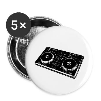 dj - Buttons small 1''/25 mm (5-pack) - white - Front