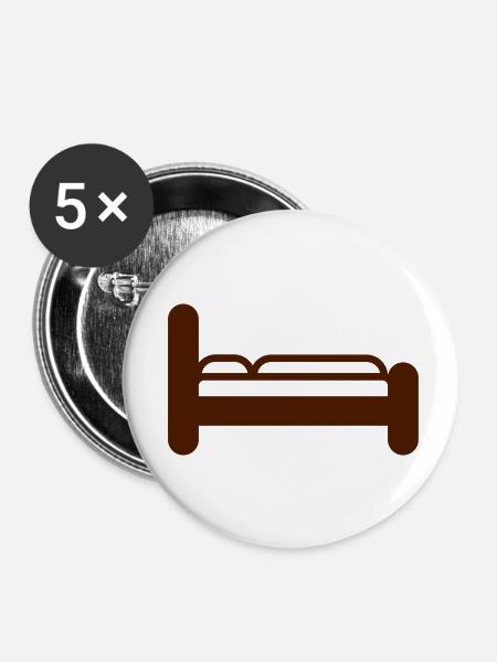 Bed - Buttons klein 25 mm (5er Pack) - Weiß