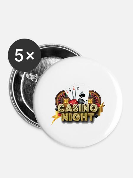 roulette - Buttons klein 25 mm (5er Pack) - Weiß