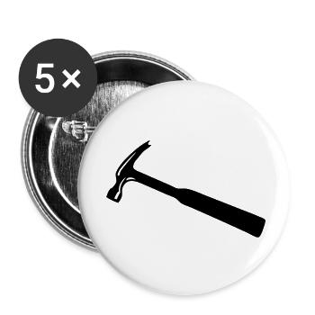 Carpentry Hammer - Buttons small 1''/25 mm (5-pack) - white - Front