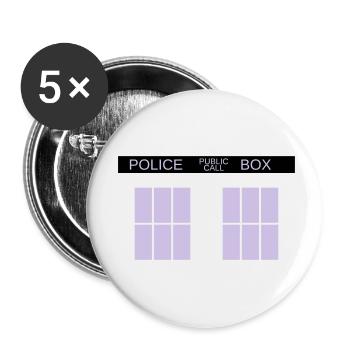 tardis - Buttons small 1''/25 mm (5-pack) - white - Front