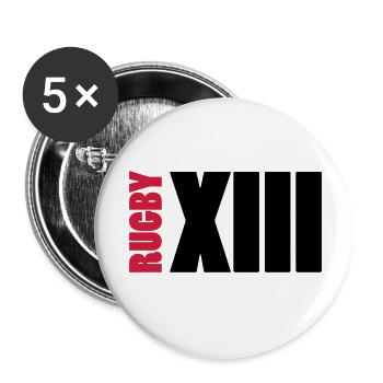 Rugby XIII - Buttons small 1''/25 mm (5-pack) - white - Front