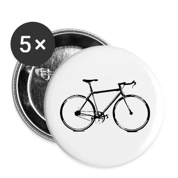 bike - Buttons klein 25 mm (5er Pack) - Weiß - Vorne